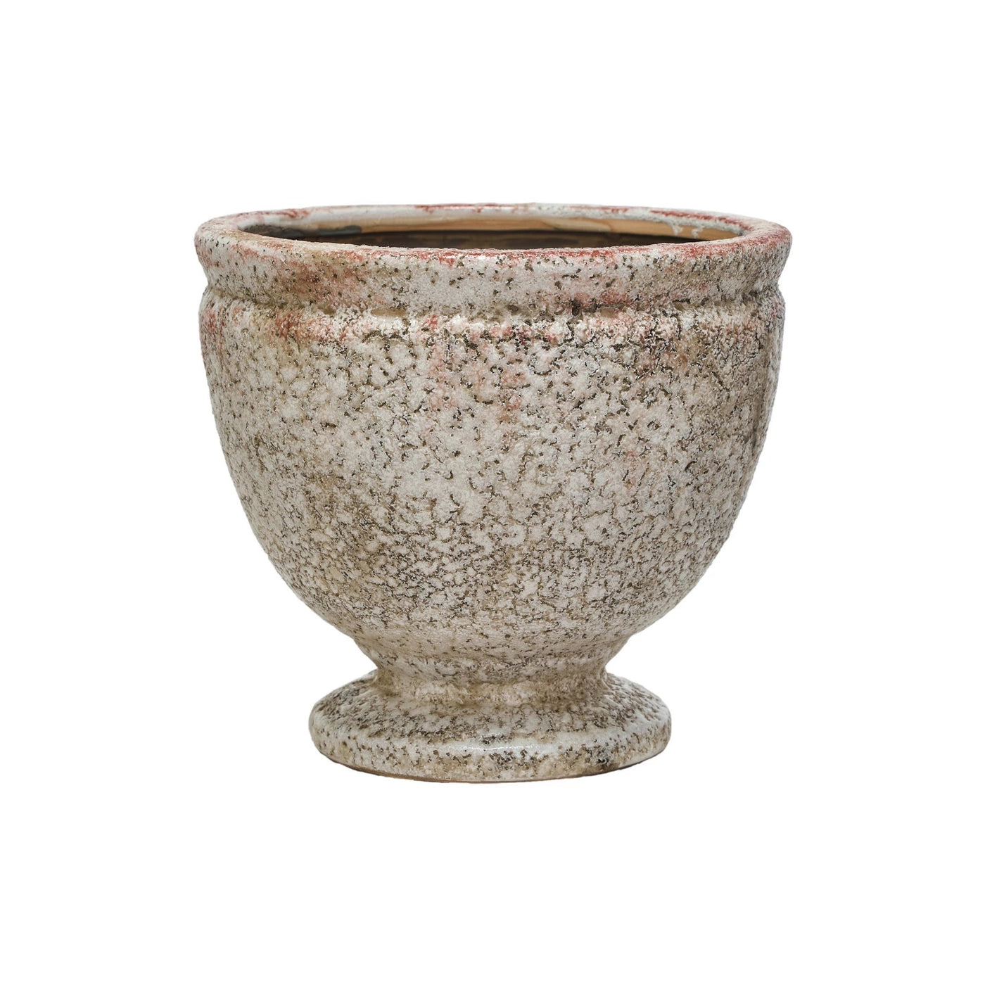 Distressed Terracotta Footed Planter, 5"