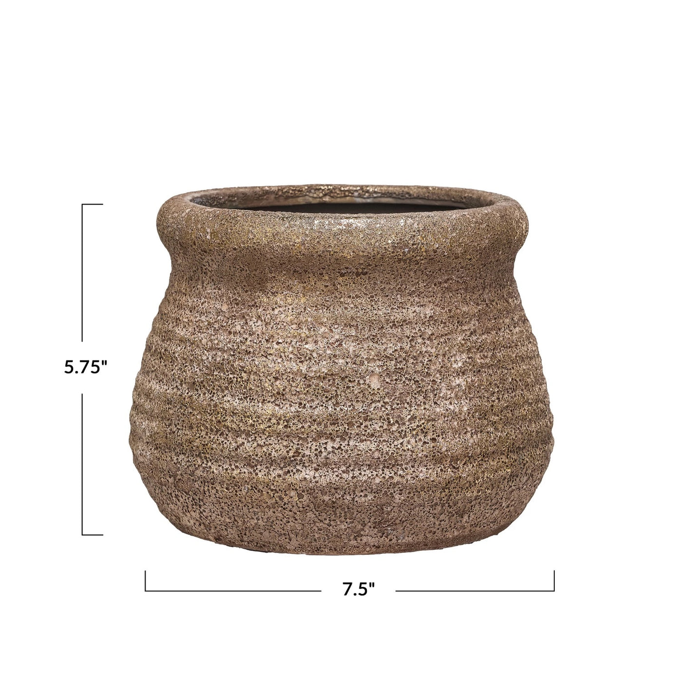 Coarse Terracotta Planter, 6"