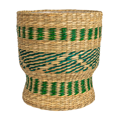 Seagrass Basket Planter, Green & Natural, Large