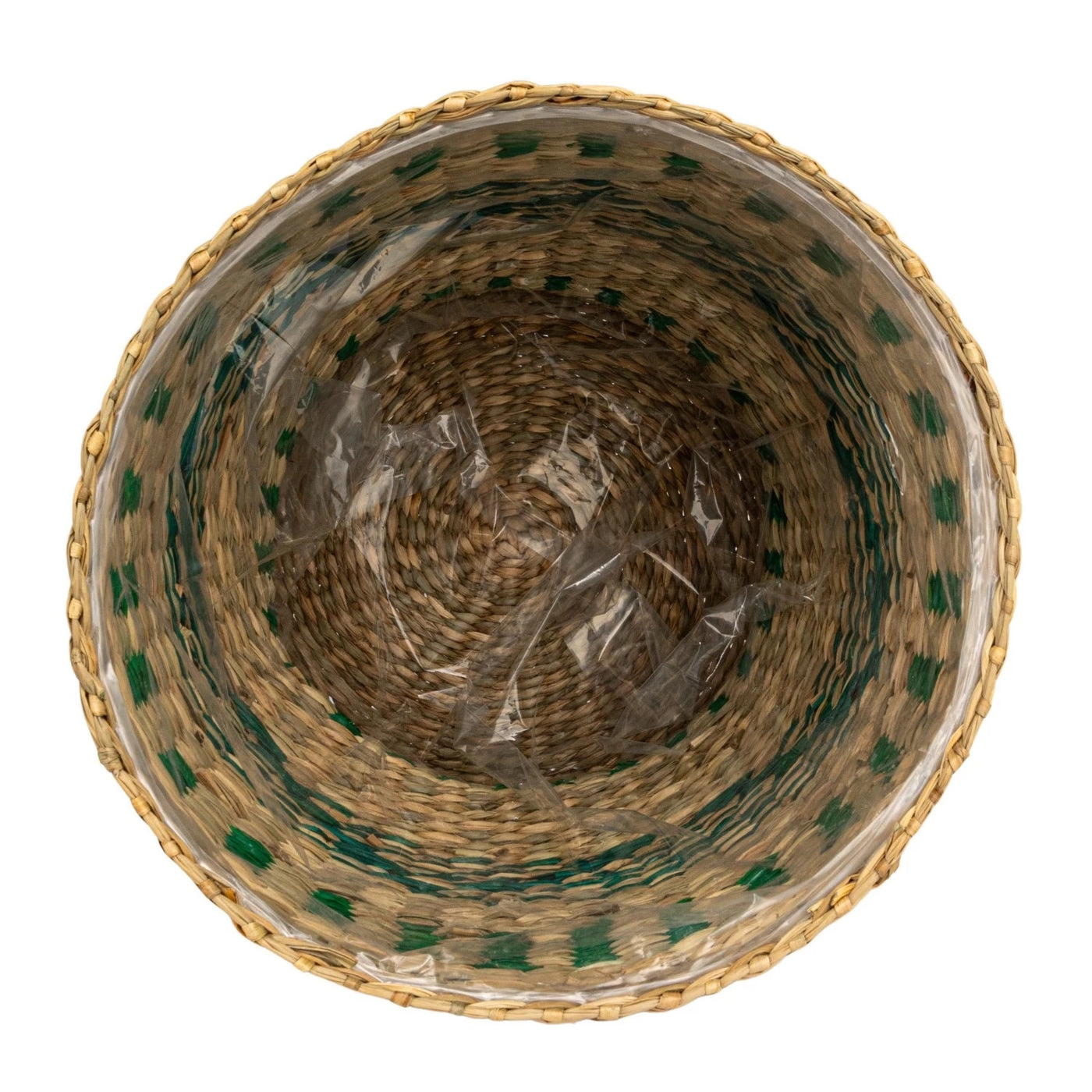 Seagrass Basket Planter, Green & Natural, Large