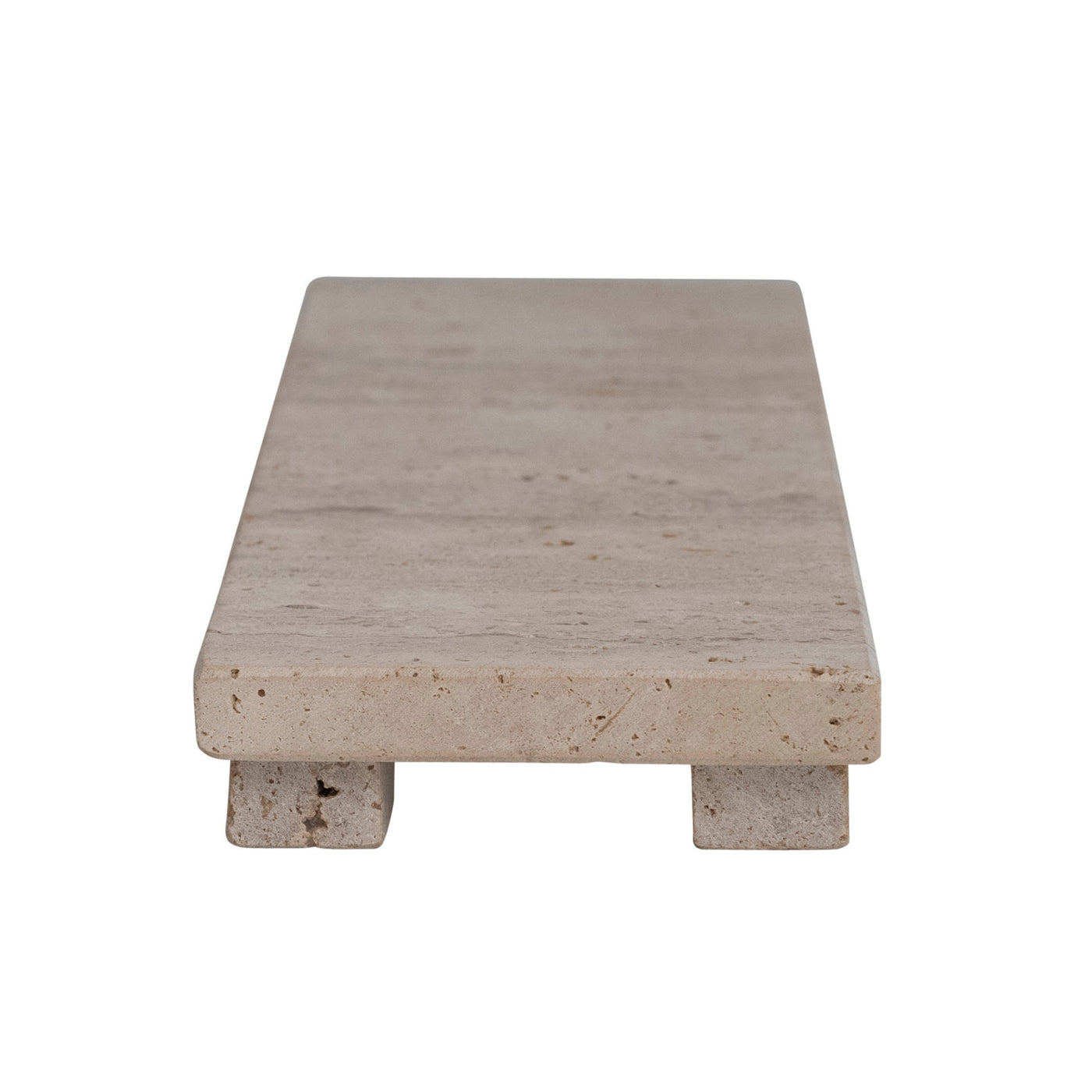 Travertine Footed Serving Board, Beige