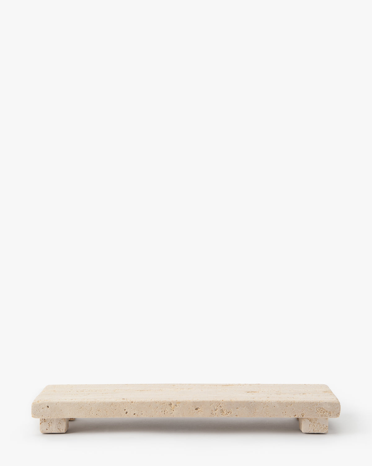 Travertine Footed Serving Board, Beige