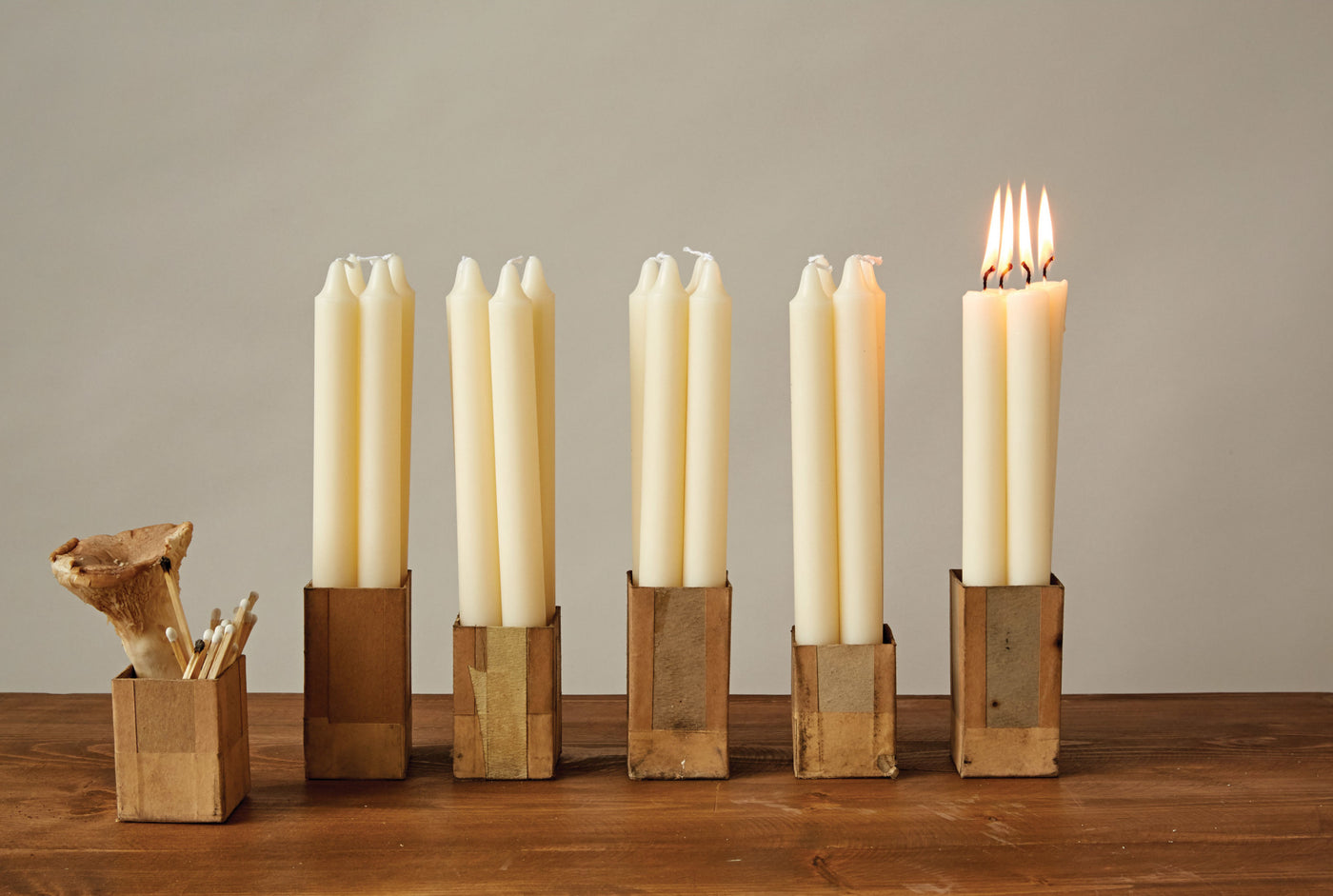 Unscented Taper Candles In Box, Set of 12