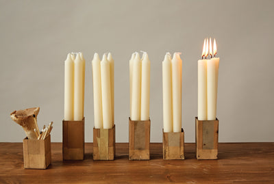 Unscented Taper Candles In Box, Set of 12