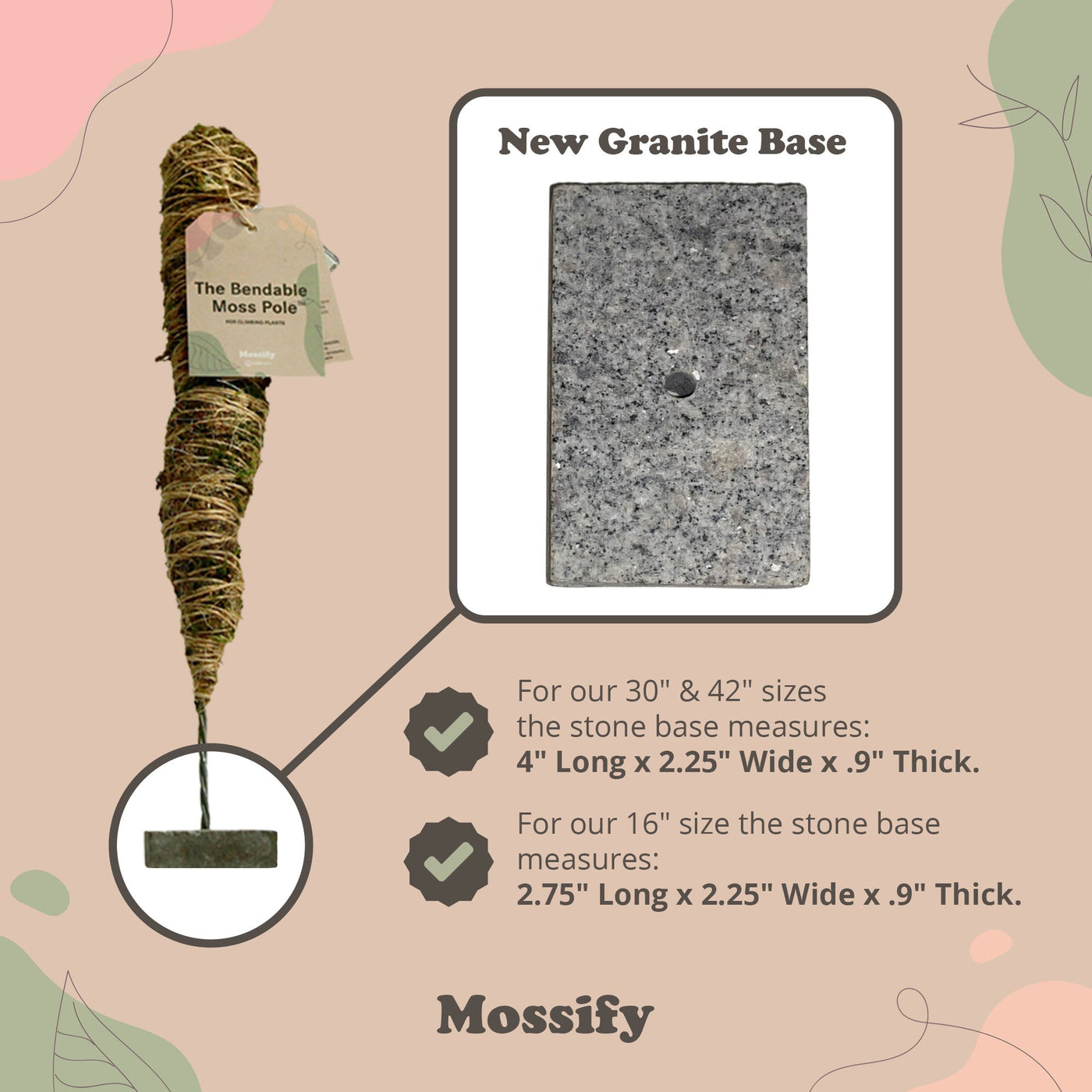 Mossify 30" Bendable Moss Pole