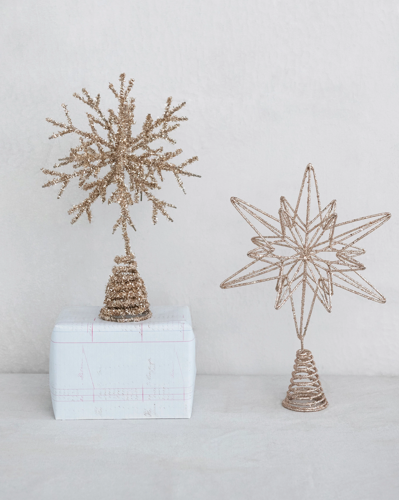 14"H Metal and Mica Star Tree Topper