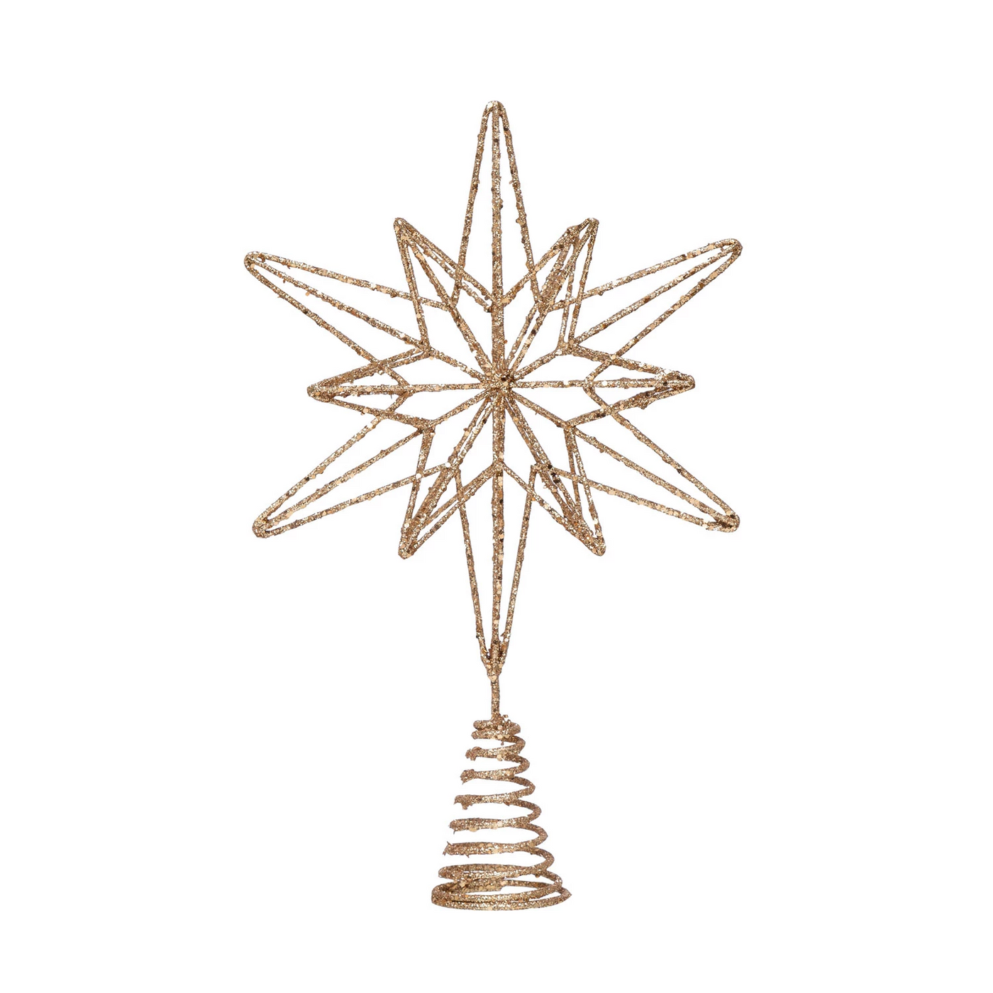 14"H Metal and Mica Star Tree Topper