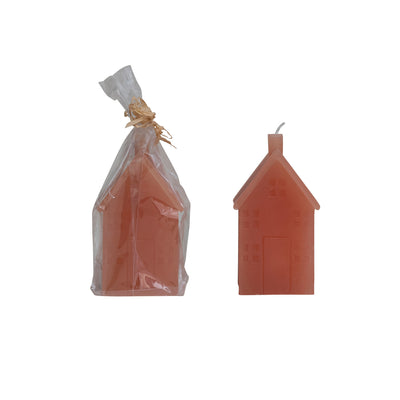 5"H Unscented House Shaped Candle