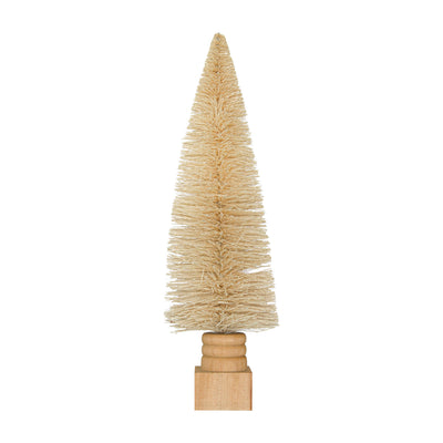 14"H Sisal Bottle Brush Tree, Cream