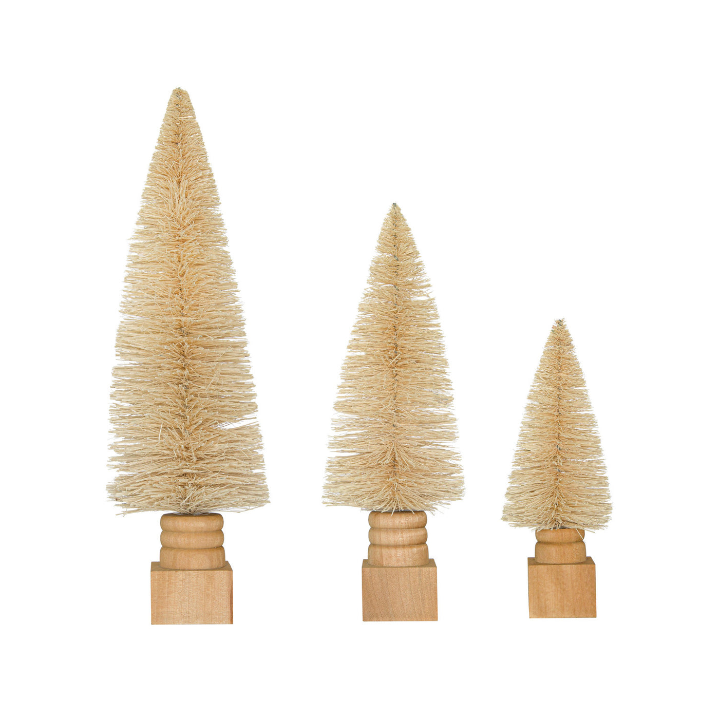 14"H Sisal Bottle Brush Tree, Cream