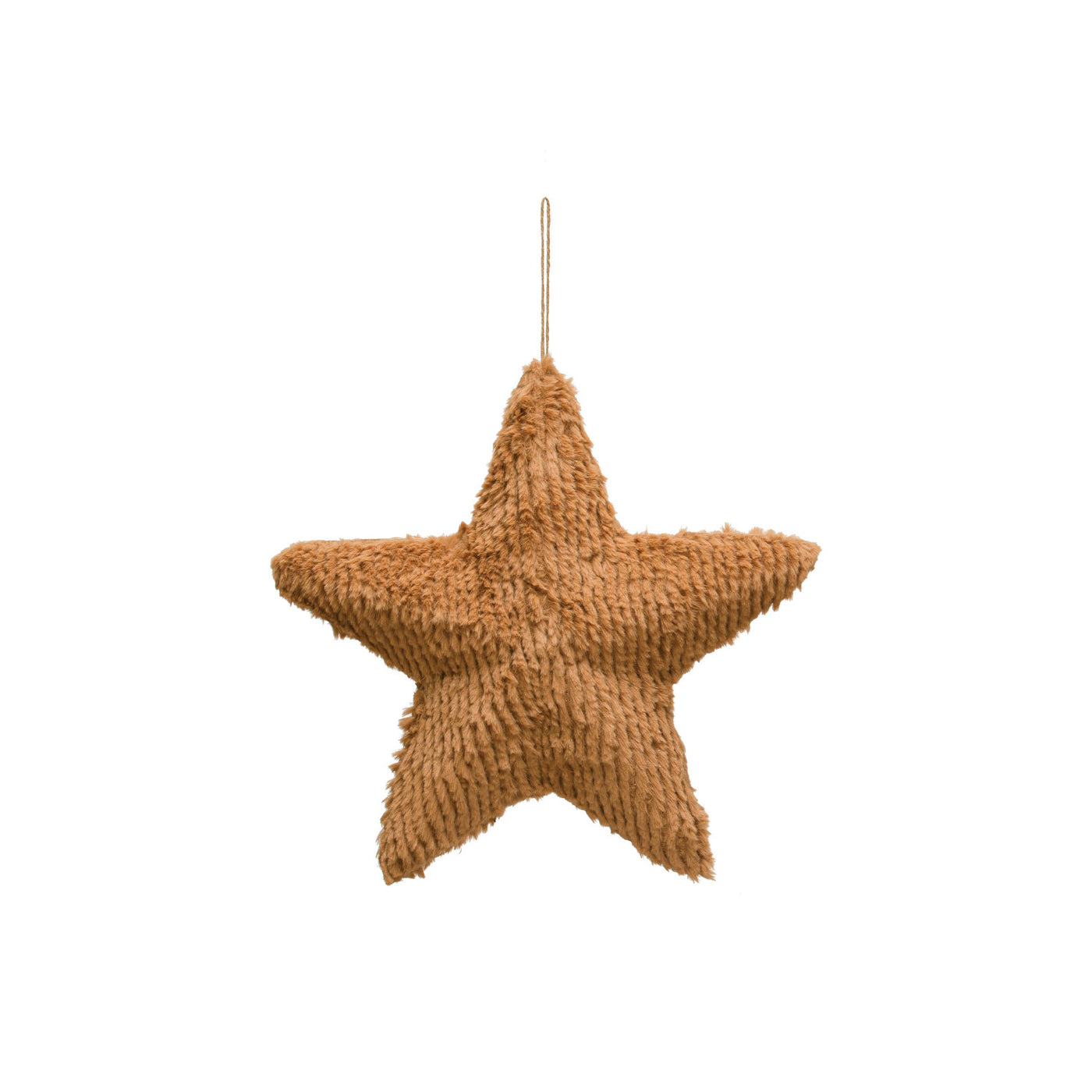 11-3/4"H Fabric Star Ornament, Brown