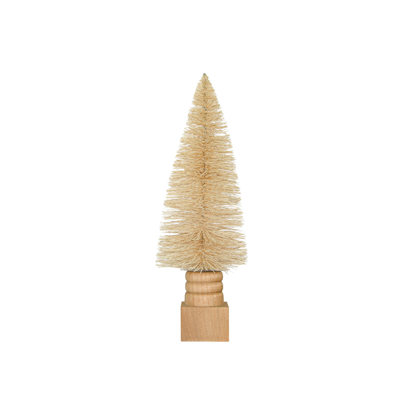 11"H Sisal Bottle Brush Tree, Cream