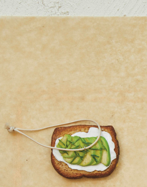 Resin Avocado Toast Ornament