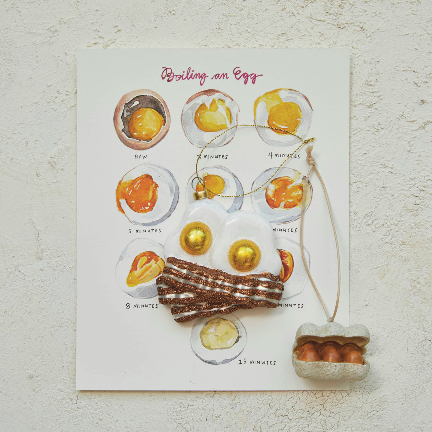 Resin Half-Dozen Eggs In Carton Ornament