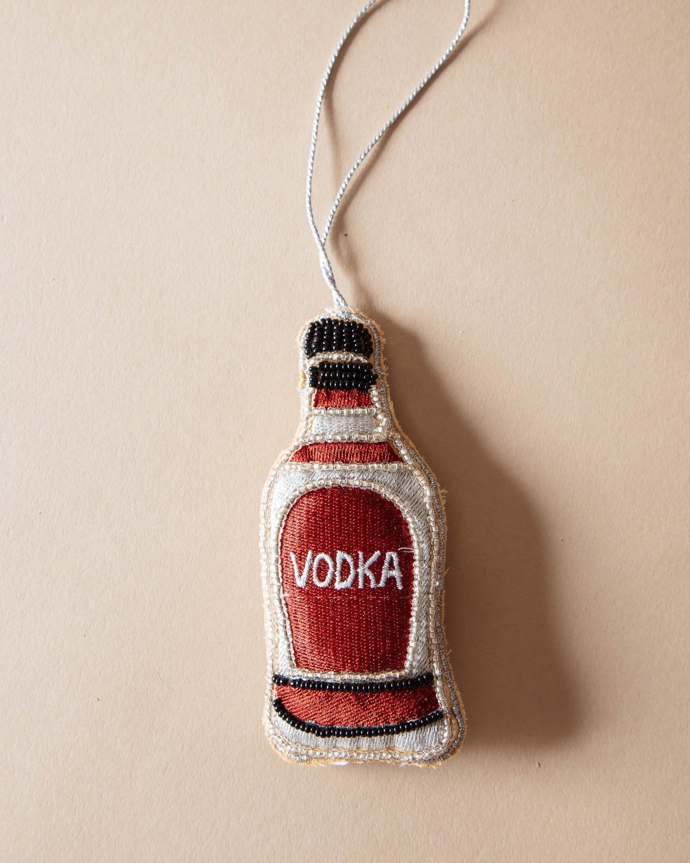 Embroidered "Vodka" Bottle Ornament