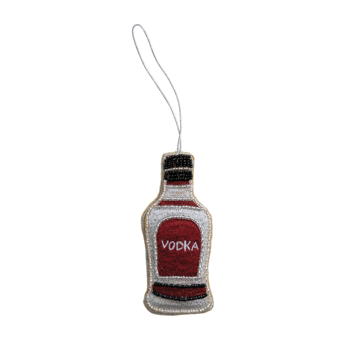 Embroidered "Vodka" Bottle Ornament