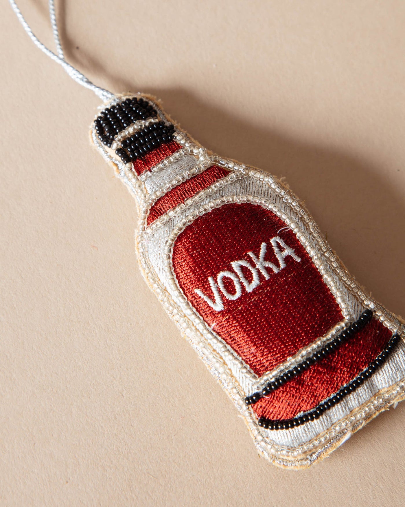 Embroidered "Vodka" Bottle Ornament