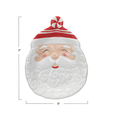 Ceramic Santa Shaped Plate