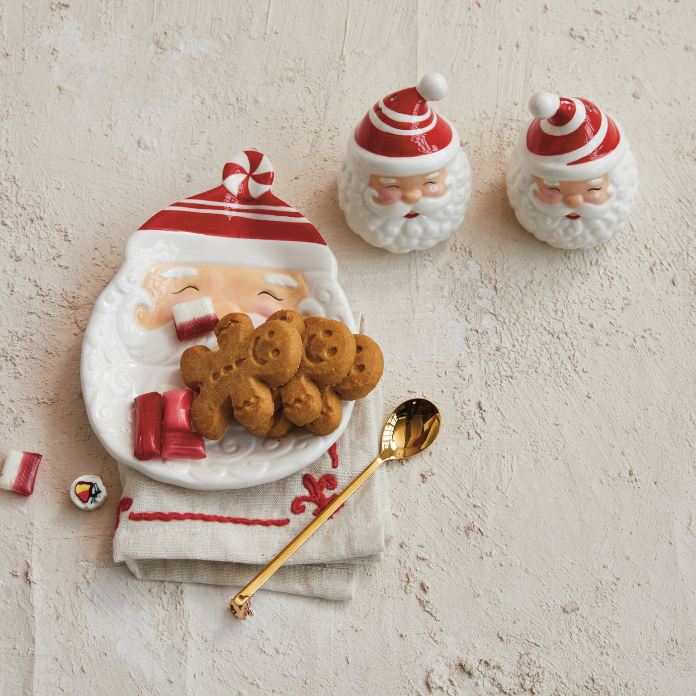 Ceramic Santa Salt & Pepper Shakers