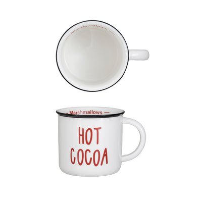 16 oz. Enameled Mug "Hot Cocoa"