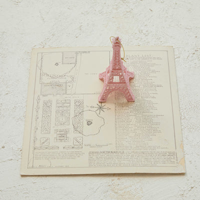 Eiffel Tower Ornament, Pink