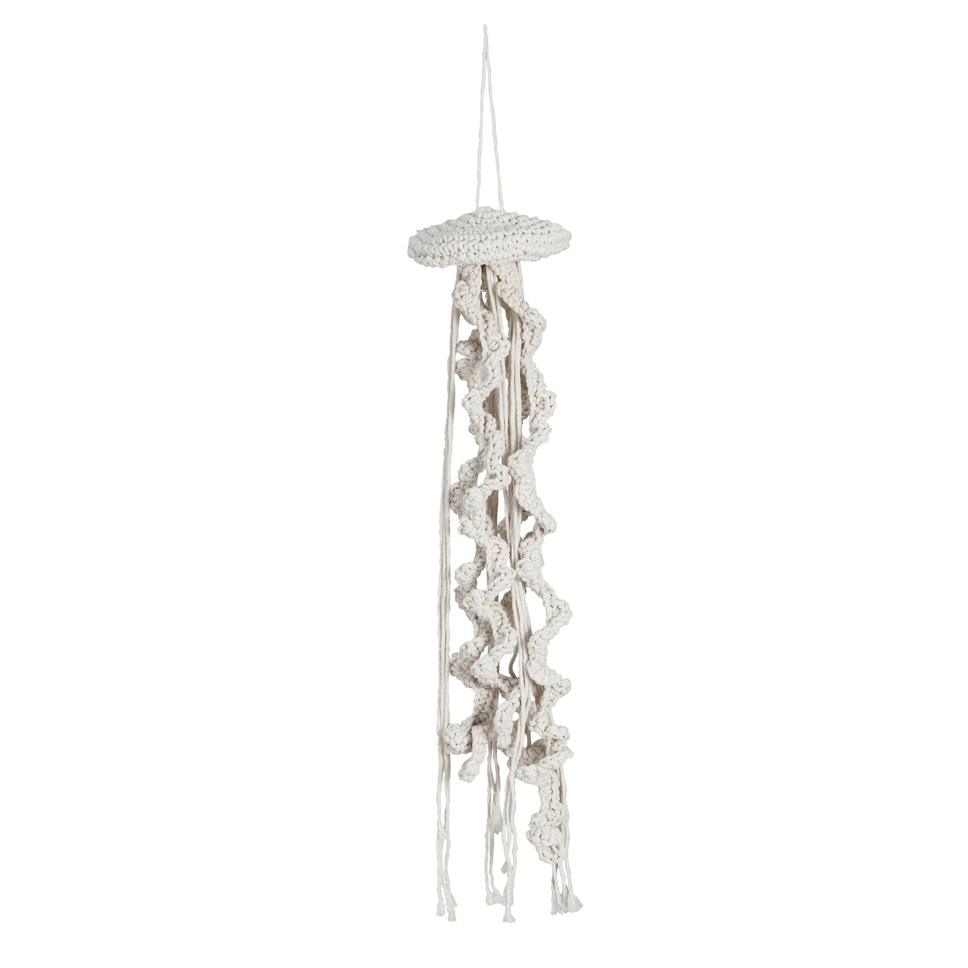 27"H Cotton Macrame Jellyfish Ornament