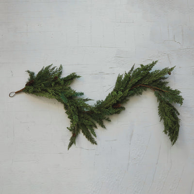 6'L Faux Spruce & Pine Garland w/ Pinecones