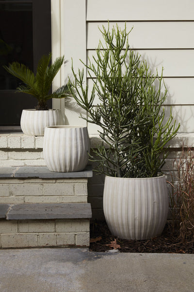 Arid Ribbed Outdoor Pot, Small