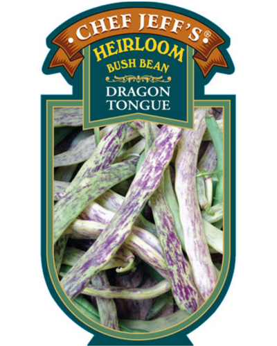 VEG - Bean Heir. - 'Dragon Tongue' Bush Bean