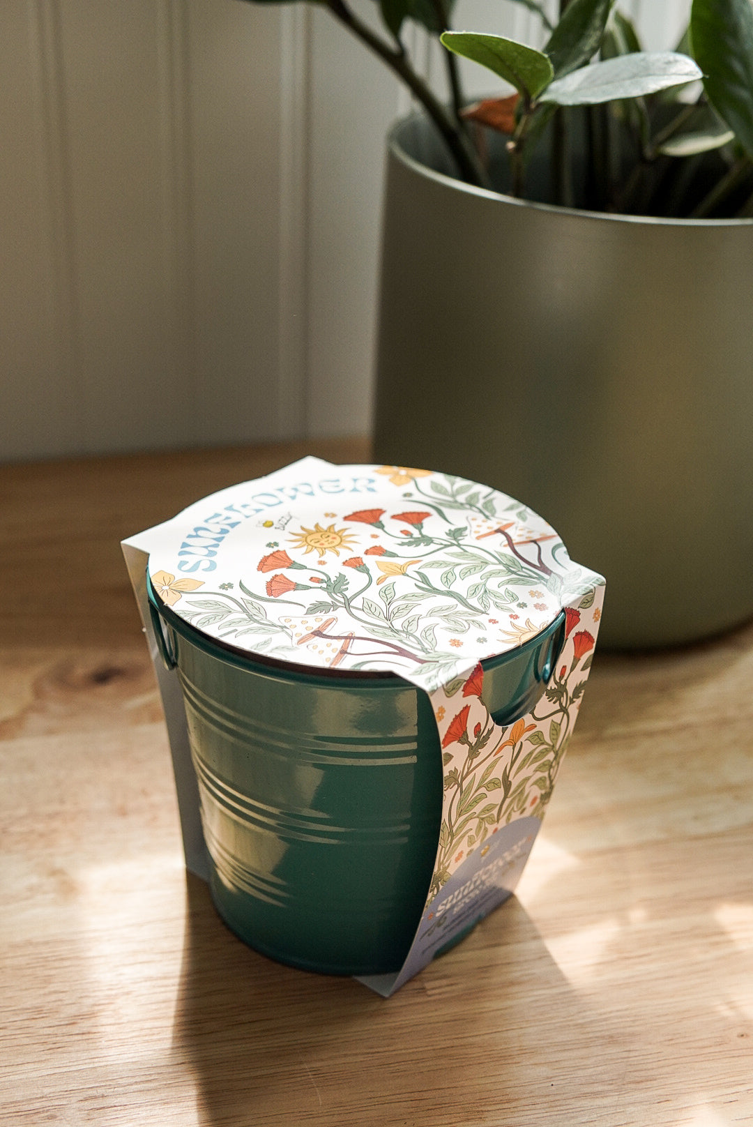 Organic Sunflower Painted Flower Grow Pail