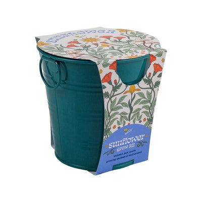 Organic Sunflower Painted Flower Grow Pail