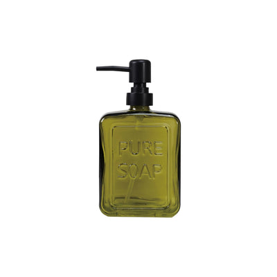 Glass Soap Dispenser, Olive