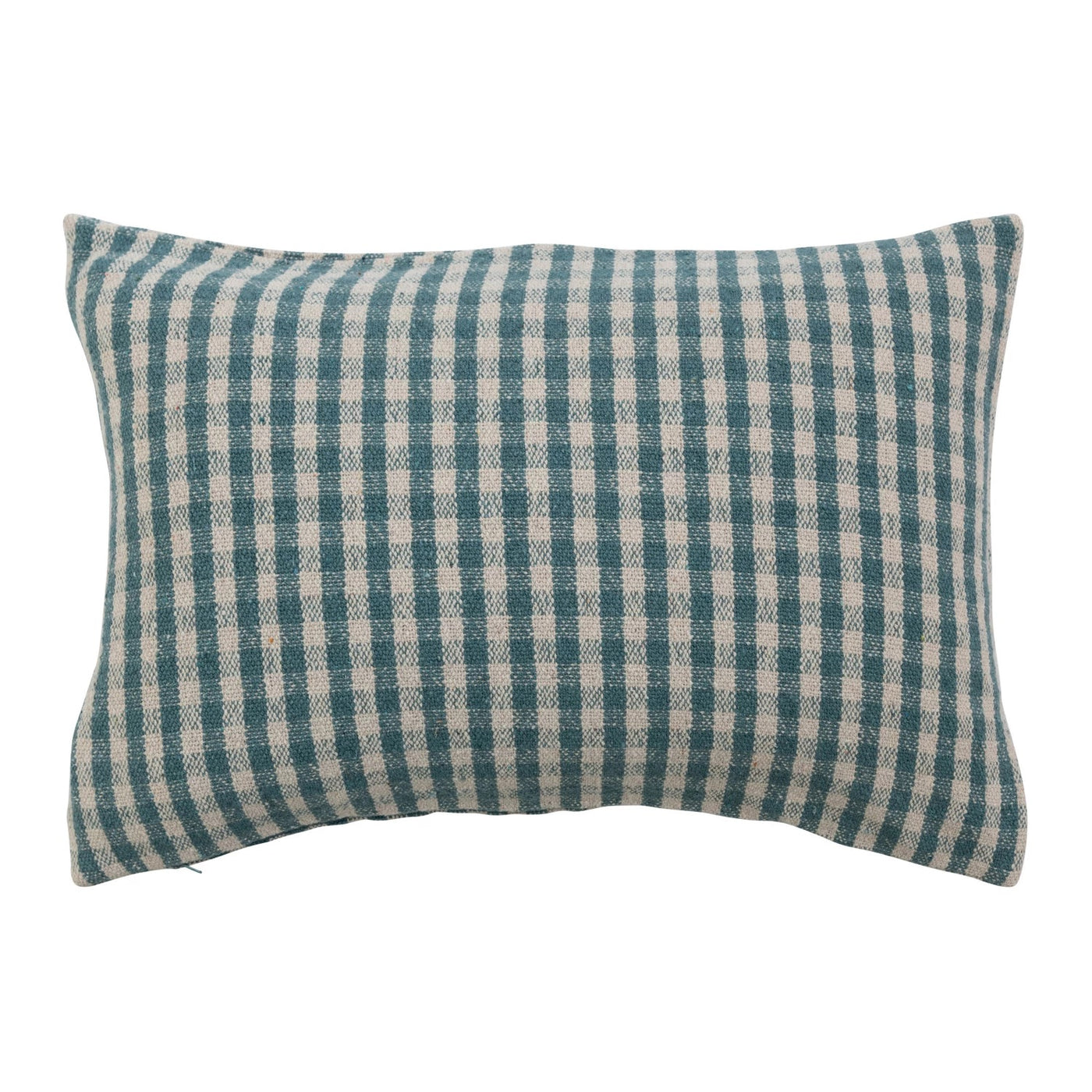 Teal Gingham Pillow