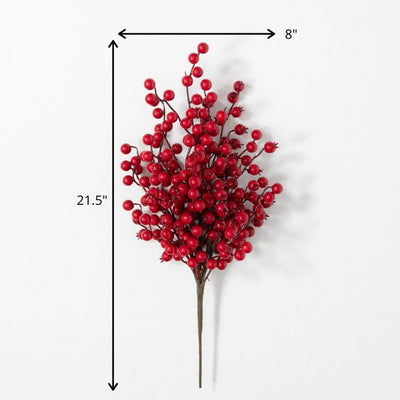 Waterproof Red Berry Spray, 21"