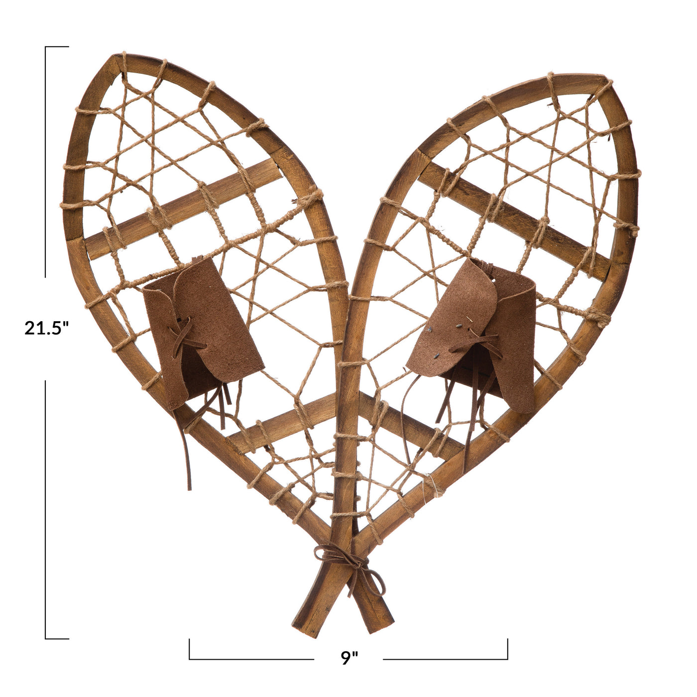 Wood Snowshoes Decor, Natural