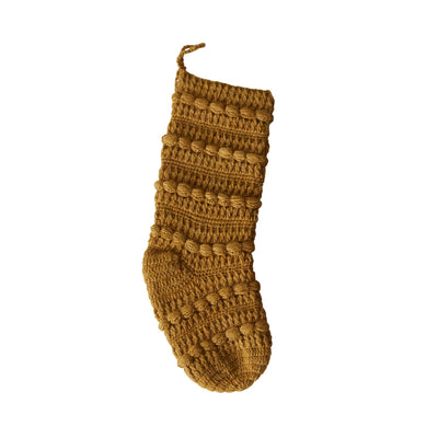 Wool Knit Stocking, Mustard