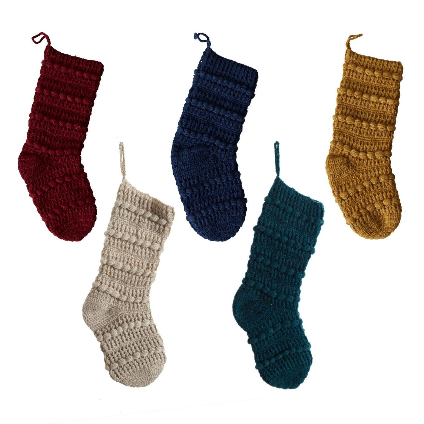 Wool Knit Stocking, Mustard